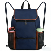 Sac de sport de luxe grande taille, sac à dos à cordon, fermeture éclair étanche, poches en maille, bandoulière arquée, portable pour femmes et hommes