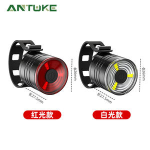 Luz delantera y trasera para bicicleta, aleación de aluminio, LED, resistente al agua, con 4 modos para seguridad en conducción nocturna - Product Image 3
