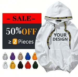 Bulk Custom 100% Cotton Unisex <b>Sweater</b> Men's & Women's Hooded <b>Fleece</b> Hoodies Embroidered & Washed Techniques - Product Image 2