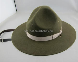 빈티지 100% 울 펠트 남자의 1910s 몬타나 피크 모자 - Product Image 4