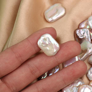 Ánh Sáng Mạnh Mẽ Tự Nhiên Nước Ngọt Trắng Ngọc Trai Baroque Đệm Vuông Biwa Ngọc Trai Lỏng Hạt Tự Làm Bông Tai Vòng Cổ Phụ Kiện - Product Image 6