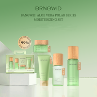 Ensemble de gel d'aloe vera biologique - Hydratant, apaisant, éclaircissant, blanchissant, hydratant pour le visage, éclaircissant pour tous les types de peau, utilisation jour + nuit