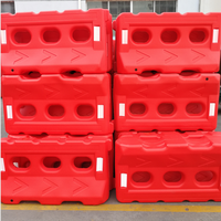 Barrière de circulation en plastique remplie d'eau, barrière de sécurité routière à vendre, barrière de contrôle des foules, barricades routières de 1 m