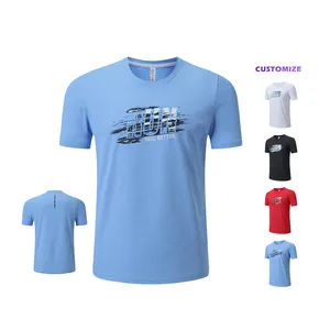 Customized new design men's digital printing t-shirts 100% polyester comfortable men's t-shirts heavyweight