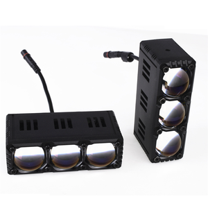 Ampoule de phare LED Senlo X3 à 3 lentilles 140W Luces Led Mini Dual Color Car 3 Fog Lamp Motorcycle Lazer Light - Product Image 4