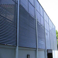 Fabricants de persiennes en acier, système de persiennes verticales personnalisées en acier métallique pour la ventilation