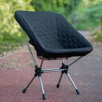 Housses de chaise noires avec Logo personnalisé pour chaise de Camping pliante, housses de chaise lunaire de haute qualité