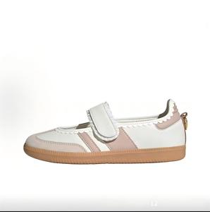 Zapatos Planos Mary Jane Color Borgoña para Mujer, con Rayas Blancas, Cómodos, Casuales, para Uso Diario, con Suela de Goma, Forro de Malla, para Todas las Temporadas - Product Image 3