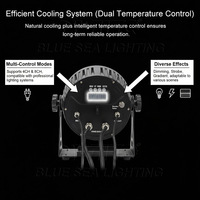 Lampu Panggung LED COB 4x50W Kecerahan Tinggi Tahan Air untuk Luar Ruangan, Putih Hangat & Putih Dingin untuk Konser DJ, Teater & Pencahayaan Pernikahan
