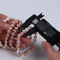 Bracelet en perles d'eau douce naturelles de forme baroque de 8-9 mm pour femmes, cadeau