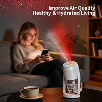 Humidificateur d'air personnel miniature ultrasonique rotatif, portable, coloré, pour la nuit, le bureau, les voyages, la chambre de bébé