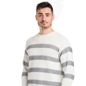 Awaii homens verão tripulação pescoço camisola em cashmere e algodão de qualidade italiana fina para venda e exportação