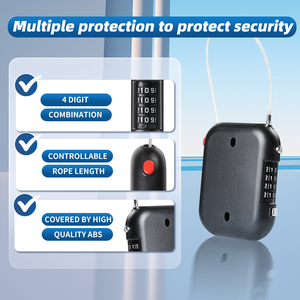 Tonyon Schlossfabrik OEM Langlebiges Kombinations-Verstellbares Drahtseil Motorrad Roller Fahrrad Ski 4-Stelliges Helm-Codeschloss - Product Image 6