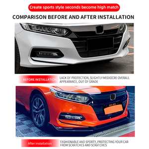 <span class=keywords><strong>Precio</strong></span> de Fábrica, 3 Piezas, Alerón Delantero Negro Brillante para Automóvil <span class=keywords><strong>HONDA</strong></span> <span class=keywords><strong>Accord</strong></span> 2018-2020, Alerón para Parachoques Delantero - Product Image 5