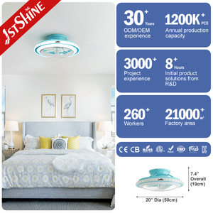 1stshine led ventilateur de plafond 110-220v maison haut débit d'air OEM couleur <span class=keywords><strong>bleu</strong></span> ventilateur de plafond - Product Image 3