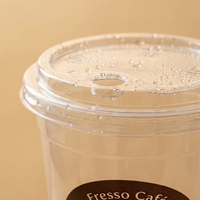 Gobelets en plastique jetables transparents avec couvercles en option, gobelets à boisson en plastique PET épais, motif personnalisé imprimé pour les événements festifs et les boissons