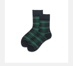 <strong>British</strong> Winter Vintage Fashion Plaid Breathable Knitted Crew Slouch <strong>Sock</strong> Custom Logo - Product Image 3