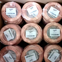 Tuyau de cuivre en spirale de 0,46 mm, 0,56 mm, 0,6 mm, bobine de cuivre pour climatisation 1/4 1/2 3/8