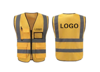 Gilet de sécurité haute visibilité ANSI Classe 2 réfléchissant pour enfants, imperméable, avec logo personnalisé LED clignotant, jaune