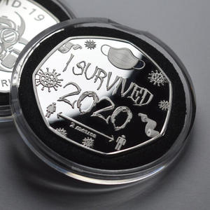 2020 Handgefertigte Gedenkmünzen Ich Überlebte Souvenir-Münzen Medaille Sammlerstück Doppelseitige Münzen Kundenspezifische Metall-Plastik-Box Liebe 30g - Product Image 4