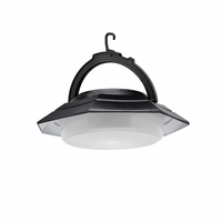 Lanterne de camping LED rechargeable à l'énergie solaire avec batterie externe, charge Type-C, indice de protection IP54, 3 modes d'éclairage et crochet de suspension