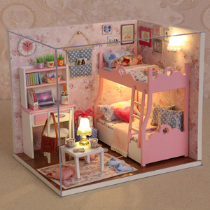 Mini <span class=keywords><strong>maison</strong></span> <span class=keywords><strong>de</strong></span> bricolage avec meubles légers, ensemble <span class=keywords><strong>de</strong></span> jouets faits à <span class=keywords><strong>la</strong></span> main en bois, petits modèles <span class=keywords><strong>de</strong></span> <span class=keywords><strong>maison</strong></span> <span class=keywords><strong>de</strong></span> <span class=keywords><strong>poupée</strong></span>, kit <span class=keywords><strong>de</strong></span> blocs <span class=keywords><strong>de</strong></span> construction miniatures - Product Image 4