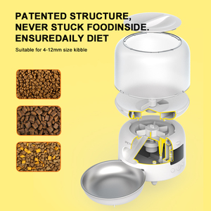 CITICITY Distributeur automatique de nourriture pour animaux de compagnie en acier inoxydable 5L, contrôle intelligent par application, distributeur automatique de nourriture pour chats, bol pour nourriture sèche pour chats et chiens - Product Image 5