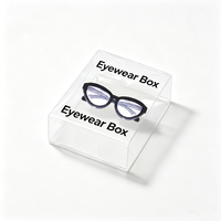 Boîtes d'emballage pour lunettes en PET transparent personnalisées en gros, étuis en plastique transparents personnalisables pour l'affichage et le rangement des lunettes