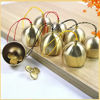 Carillons éoliens DIY en laiton, cuivre et or, clochettes pour chien et chat, mini-clochettes de porte, décorations de Noël, pendentifs d'arbre, porte-clés