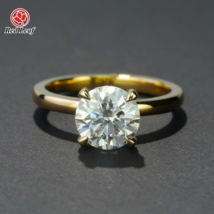 Redleaf de vvs phòng thí nghiệm phát triển kim cương engagement Ring 9k/10k/14k/18K rắn Trắng/Vàng cho phụ nữ và nam giới - Product Image 2