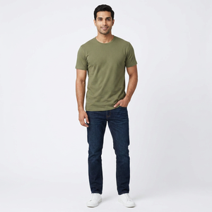T-shirt de sport pour homme, col rond, en polyester mélangé, de haute qualité, luxueux, fin, à épaules tombantes, respirant, 240 g/m² - Product Image 6