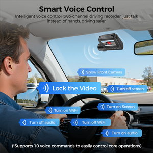 <span class=keywords><strong>Cam</strong></span>éra embarquée AZDOME S50 4G avec surveillance à distance, 4K LTE, double objectif, prise en charge du suivi GPS, Wifi, commande vocale - Product Image 4
