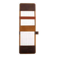 Porta Scorecard da Golf in Vera Pelle con Custodia per Penna, Porta Libretto da Golf Portatile per Esterni, Regalo per Golfisti