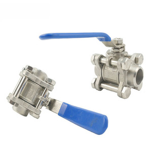 Válvula de Bola Manual de 3 Piezas de Acero Inoxidable 304/316 de 1/2 a 4 Pulgadas, 1000WOG CF8M, de 2 Vías para Agua - Product Image 2
