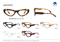 Montures optiques œil-de-chat noires brillantes de luxe en acétate épais, prêtes pour verres correcteurs, logo personnalisé OEM ODM