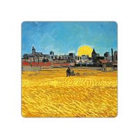Tapete de Mahjong de Goma Gruesa Antideslizante, Reductor de Ruido y Fácil de Limpiar con Diseño de la Famosa Pintura de Van Gogh