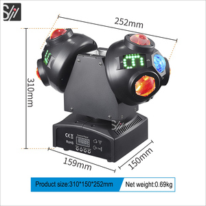 Lámpara de Cabeza Láser para <span class=keywords><strong>Discoteca</strong></span> KTV, Luz de Haz con Efecto de Explosión de Luz, Control de Sonido, Equipo de Iluminación de Escenario Colorido - Product Image 2