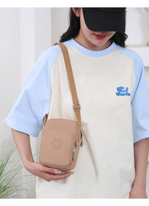 Bolso Bandolera Mini de Nailon de Moda Unisex con Cierre de Cremallera y Correa Ajustable, Bolsos de Hombro Coreanos de Tendencia - Product Image 3