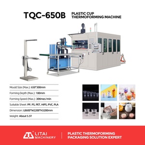 Disposable <strong>Plastic</strong> Thermoforming <strong>Machine</strong> <strong>Plastic</strong> Tea <strong>Cup</strong> Making <strong>Machine</strong> - Product Image 2