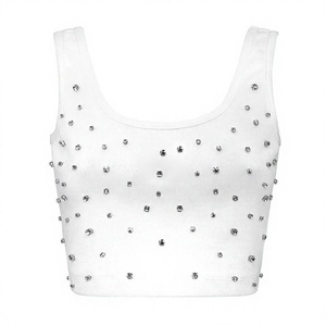 Made In High Quality Women Rhinestone <b>Crop</b> <b>Top</b> Light Weight Women Rhinestone <b>Crop</b> <b>Top</b> Pakistan Made Women Rhinestone <b>Crop</b> <b>Top</b> - Product Image 1