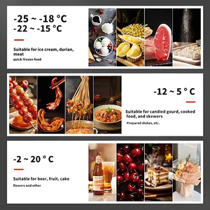 Supermarché commercial grande capacité congélation trois portes porte en verre vitrine congélateur vitrine réfrigérateur - Product Image 3