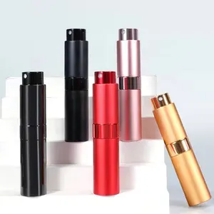 8ml 10ml 15ml Aluminium Metal Rotating Spray Perfume Bottle With Atomizer Pocket Travel Mini Refillable Perfume Bottles