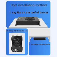 Climatiseur électrique silencieux TELCOOL DC 12V, climatiseur universel split 12V pour remorques, véhicules de construction