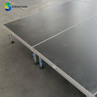 Scène de concert modulaire portable en alliage d'aluminium, détachable et personnalisable, à haute capacité de charge et installation rapide