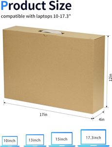 Máy tính xách tay Box cho lên đến 17.3 inch máy tính xách tay máy tính, tông máy tính xách tay vận chuyển hộp, máy tính xách tay an toàn hộp bưu phẩm - Product Image 2