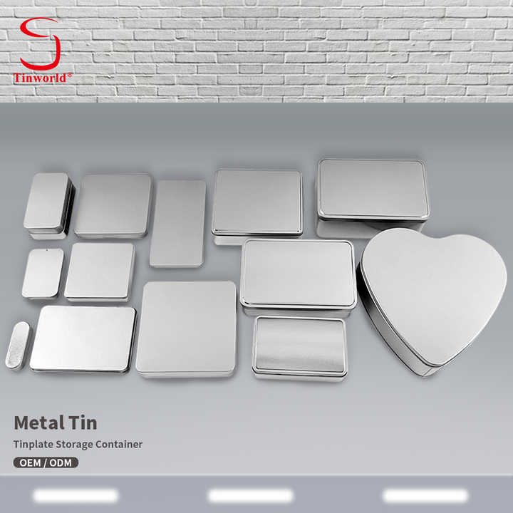 Tinworld Factory Custom Tinplate Storage Container Rectangular Square ...