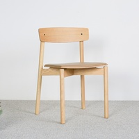 Chaise de salle à manger vintage en bois massif chaise de table de livre moderne chaise d'étude en hêtre avec dossier de salle à manger vente en gros