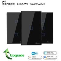 2024 SONOFF US standar 1 kelompok Wifi pengendali jarak jauh dinding sentuh pintar kompatibel dengan Alexa Google IFTTT