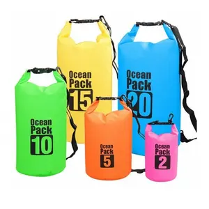 OEM-bolsa impermeable para deportes al aire libre, contenedor de almacenamiento de agua enrollable, flotante, impermeable