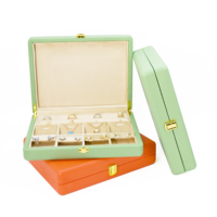 Boîte à bijoux de luxe personnalisée en cuir PU haut de gamme avec boucle métallique, coffret de présentation pour colliers et bagues, idéal pour cadeaux de bijouterie